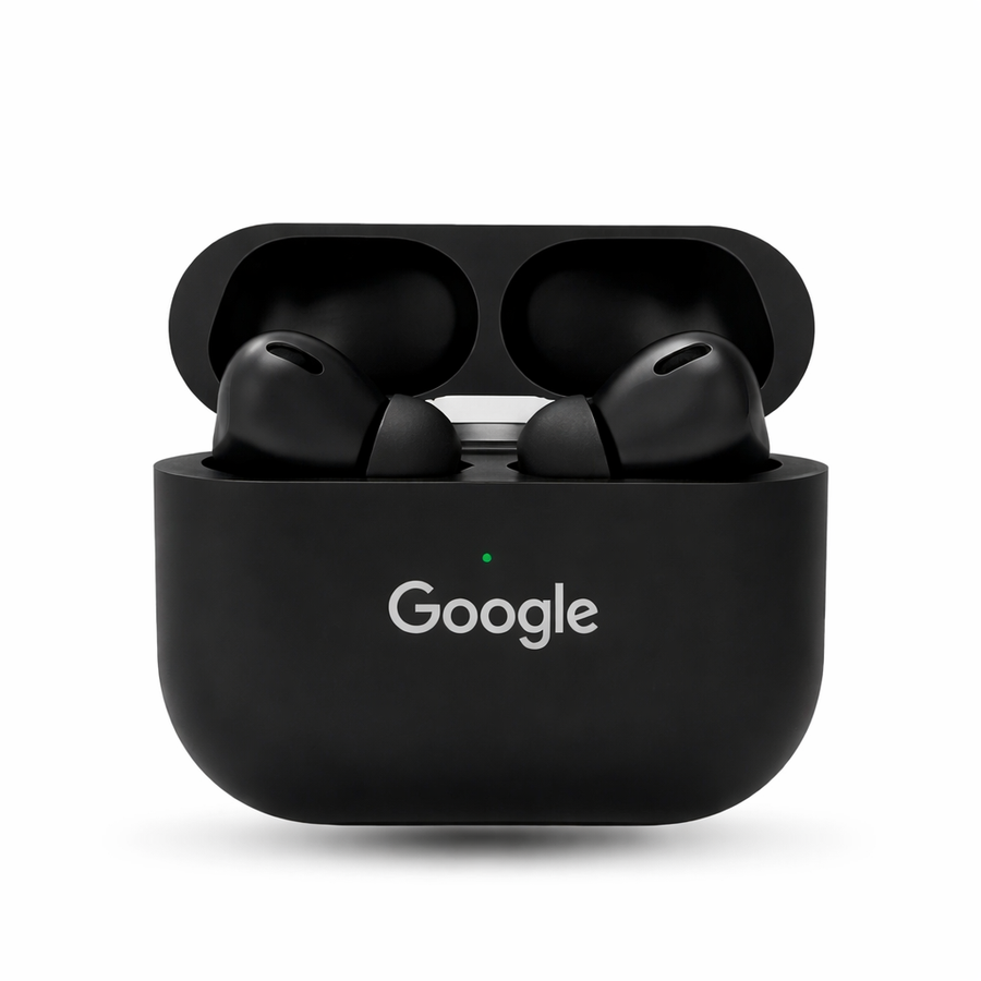 Google AirPods Black – Premium Wireless Earbuds with Smart Sound