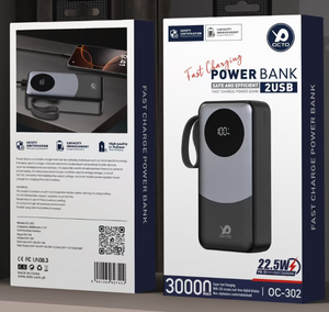 Octo OC-302 30,000mAh Power Bank – Ultra-High Capacity Dual Device Fast Charging