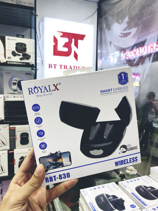 Royal X RBT-830 True Wireless Earbuds | HD Sound | Long Battery | 1-Year Warranty