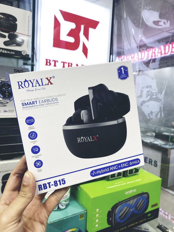 Royal X RBT-815 True Wireless Earbuds | HD Sound | Long Battery | 1-Year Warranty