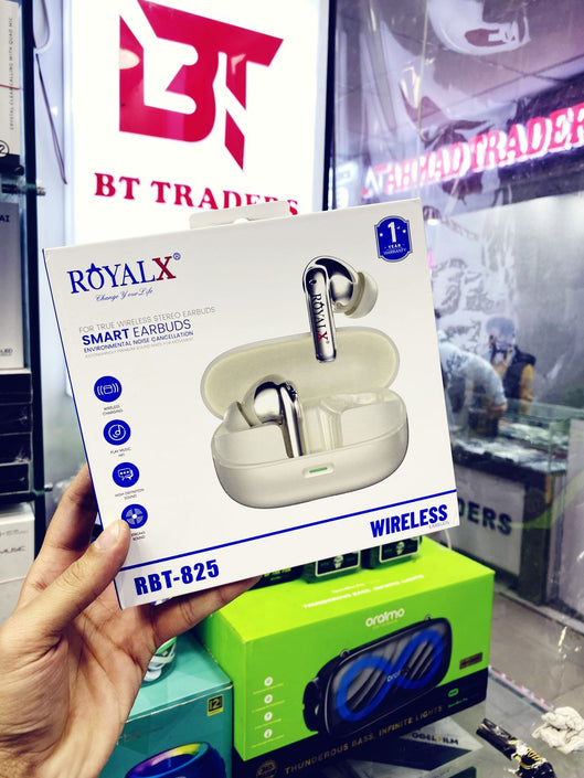 Royal X RBT-825 True Wireless Earbuds | HD Sound | Long Battery | 1-Year Warranty