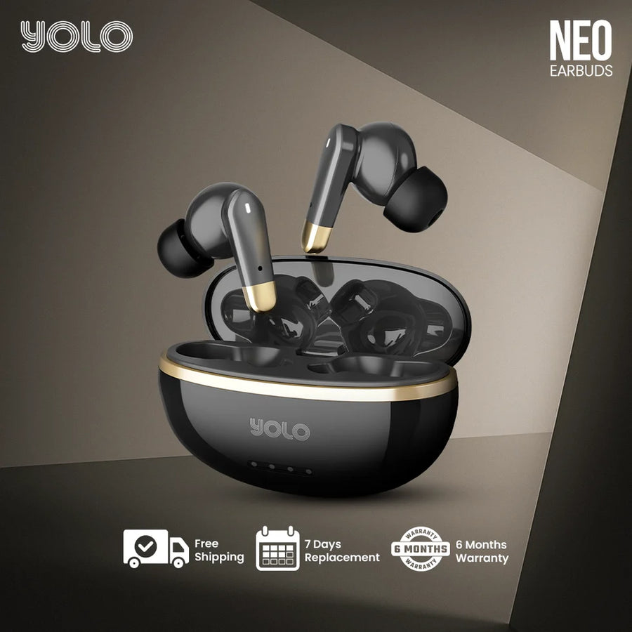 YoPod Neo Wireless Earbuds – Bluetooth 5.3 | 10 mm Bass Drivers | 20 H Playback | IPX4 Sweat Resistant