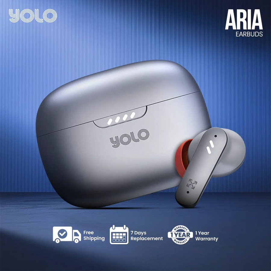YoPod Aria Wireless Earbuds – Deep Bass Sound | ENC Calling | 24H Playtime | Gaming Mode | Touch Control | Fast Pairing